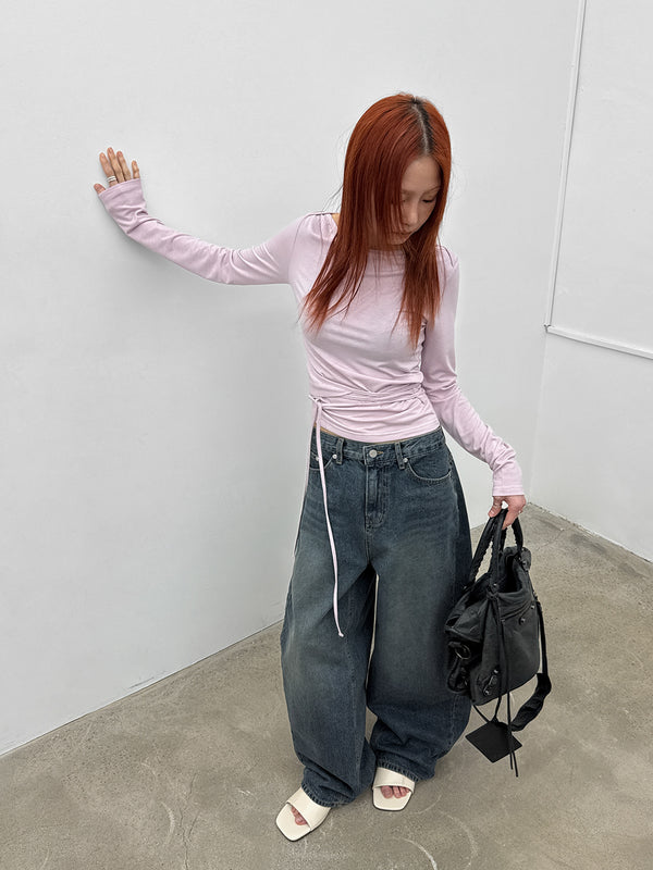 [MADE] Prin Curved Denim Pants