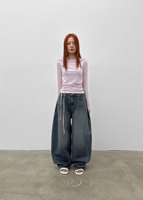 [MADE] Prin Curved Denim Pants