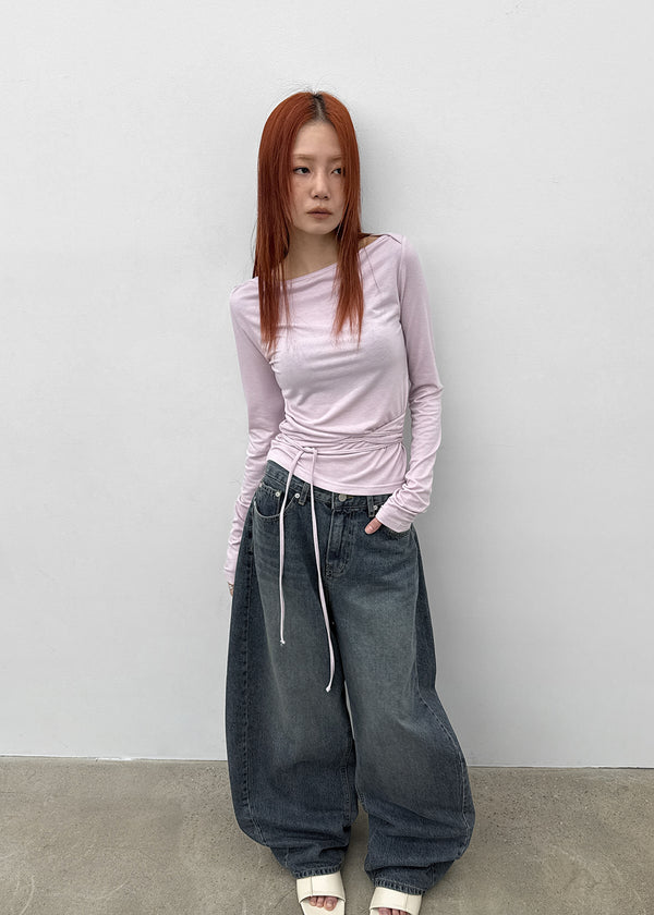 [MADE] Prin Curved Denim Pants