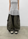 Bricky Pocket Wide Balloon Cargo Pants