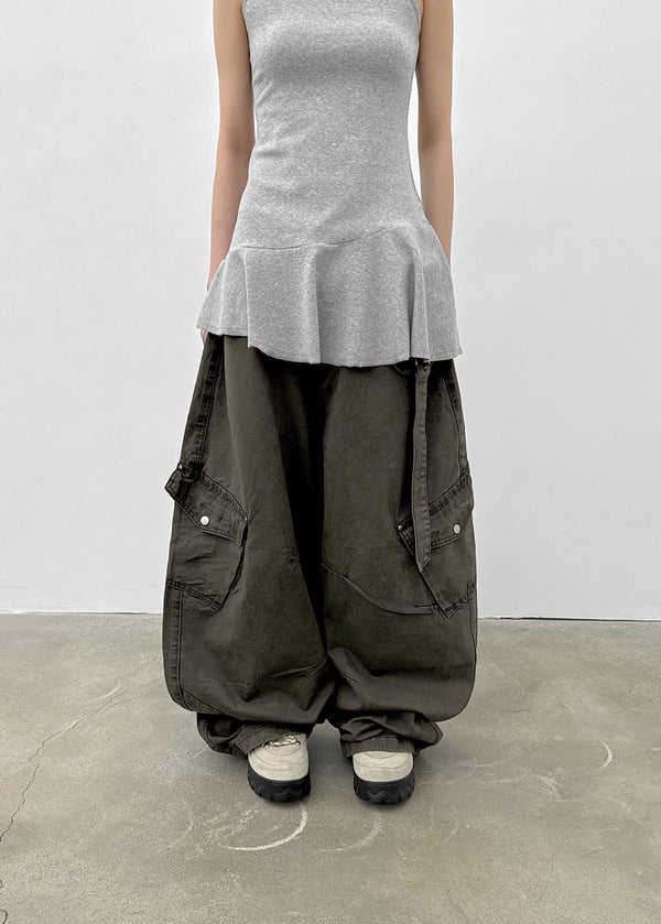 Bricky Pocket Wide Balloon Cargo Pants