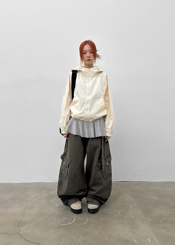Bricky Pocket Wide Balloon Cargo Pants