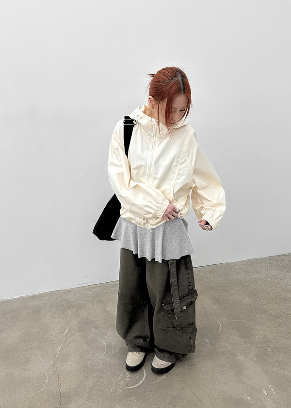 Dinock Hooded Windbreaker Jumper