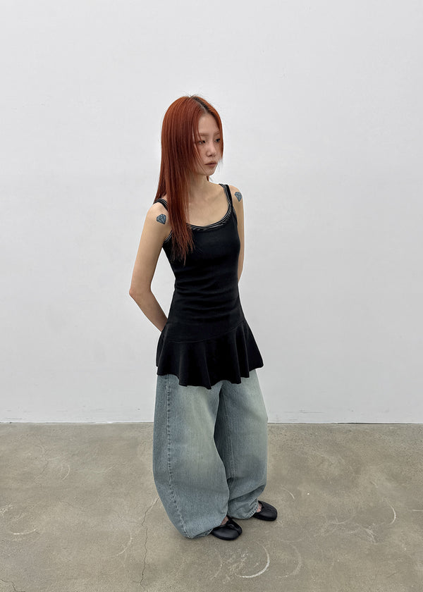 [MADE] Prin Curved Denim Pants