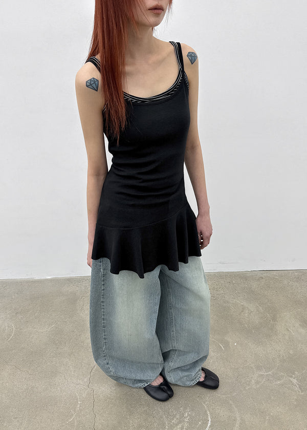 [MADE] Prin Curved Denim Pants