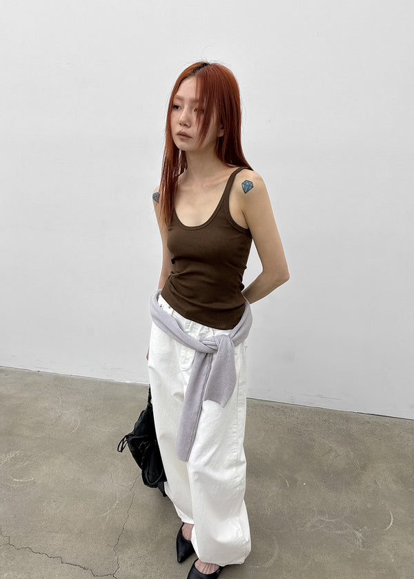 Kund Lace-Up Wide Balloon Cotton Pants