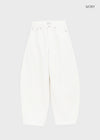 Kund Lace-Up Wide Balloon Cotton Pants