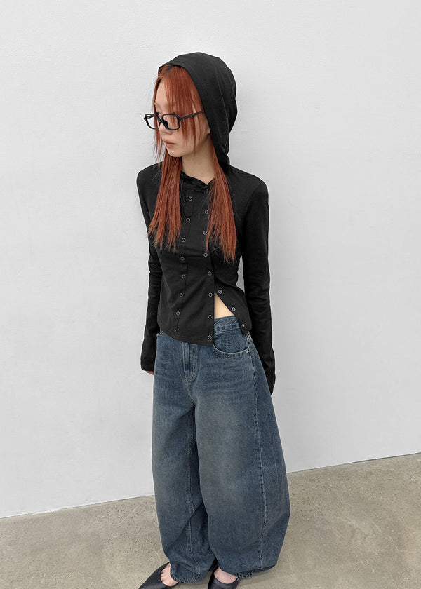 [MADE] Trolle Diagonal Hooded Cardigan