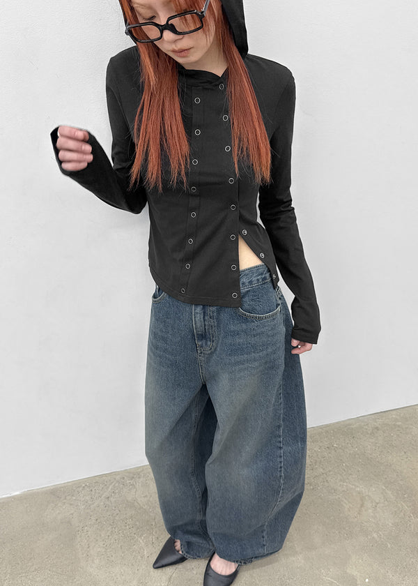 [MADE] Trolle Diagonal Hooded Cardigan