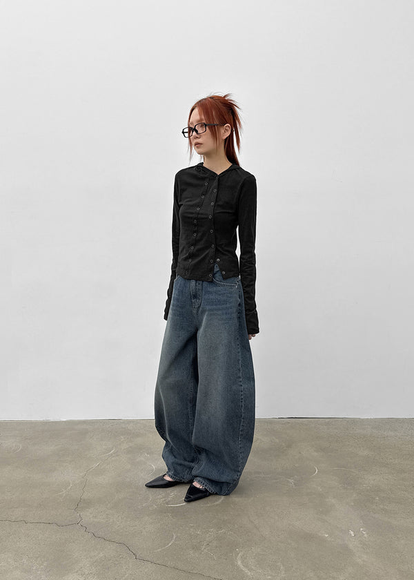 [MADE] Trolle Diagonal Hooded Cardigan