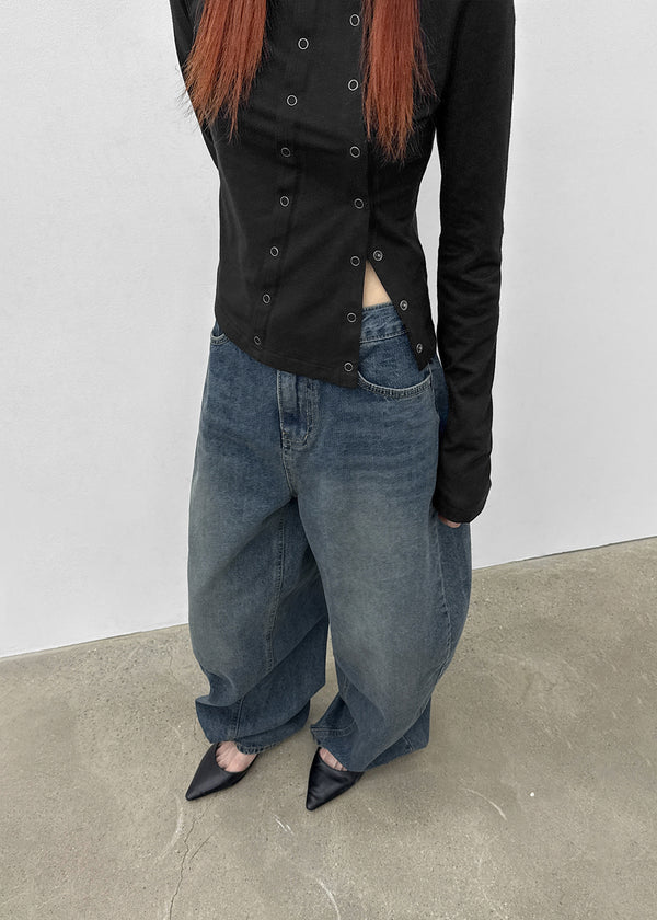 [MADE] Prin Curved Denim Pants