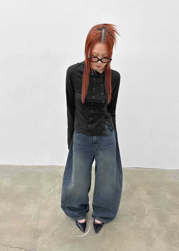 [MADE] Prin Curved Denim Pants