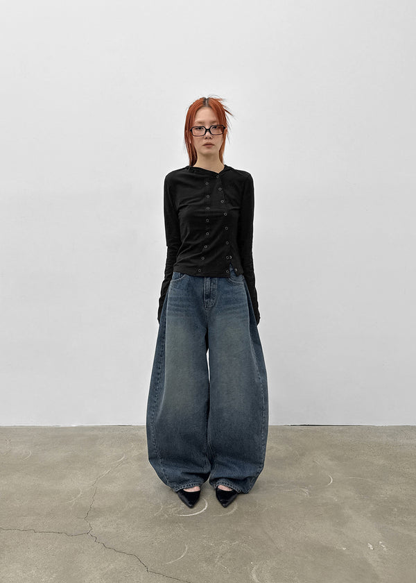 [MADE] Prin Curved Denim Pants