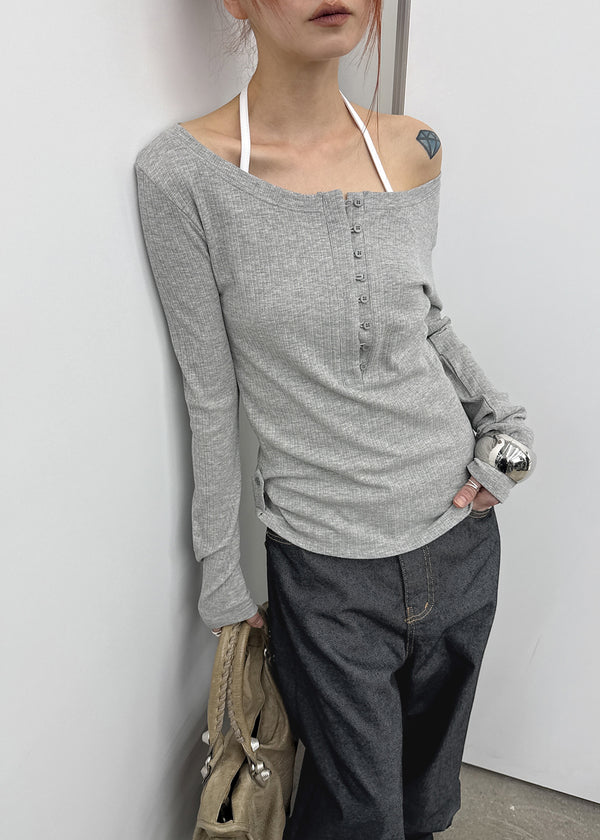 [MADE] Kerity Button Long-Sleeve Tee