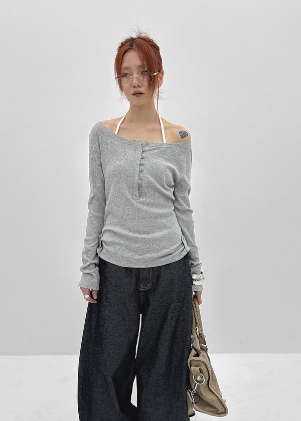 Tenshut Bijou Non-Fade Wide Balloon Denim Pants
