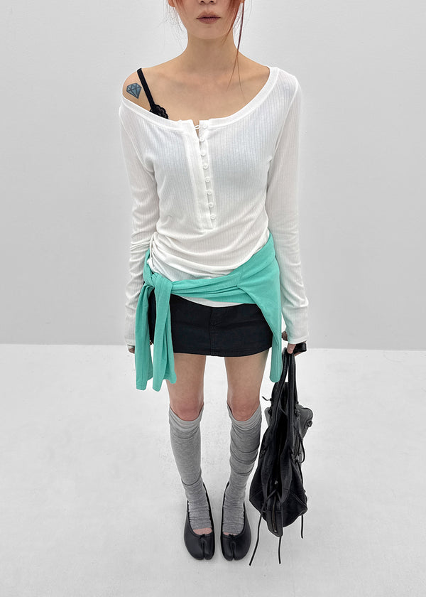 [MADE] Kerity Button Long-Sleeve Tee