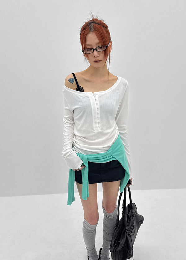 [MADE] Kerity Button Long-Sleeve Tee