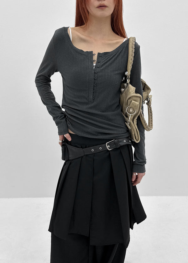 [MADE] Kerity Button Long-Sleeve Tee