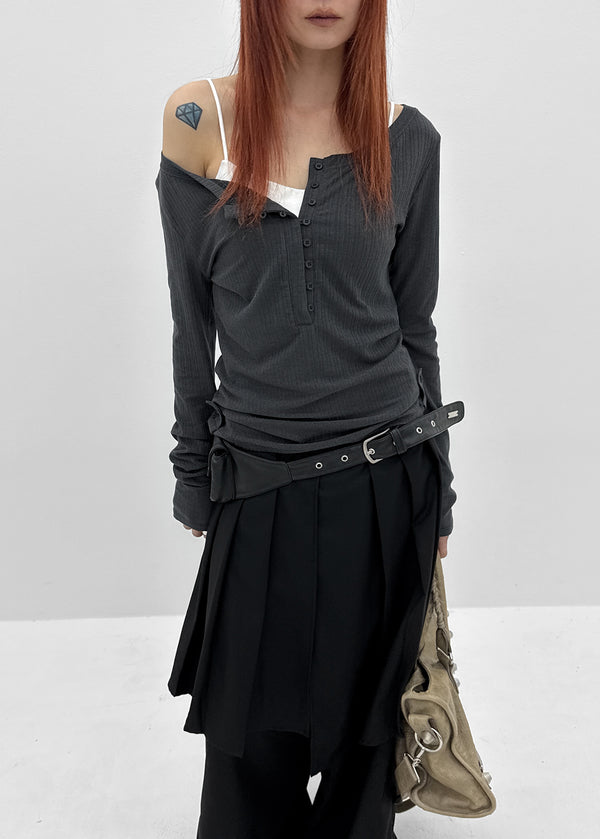 [MADE] Kerity Button Long-Sleeve Tee