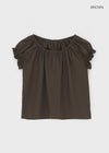 Jemjem Shirring Puff Short Sleeve Blouse