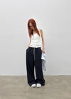 Tealen Color Block Layered Banding Pants