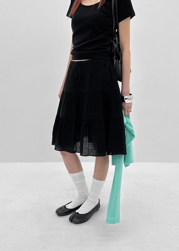 Apello Tiered Midi Skirt