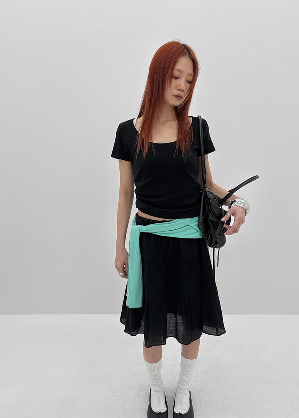 Apello Tiered Midi Skirt