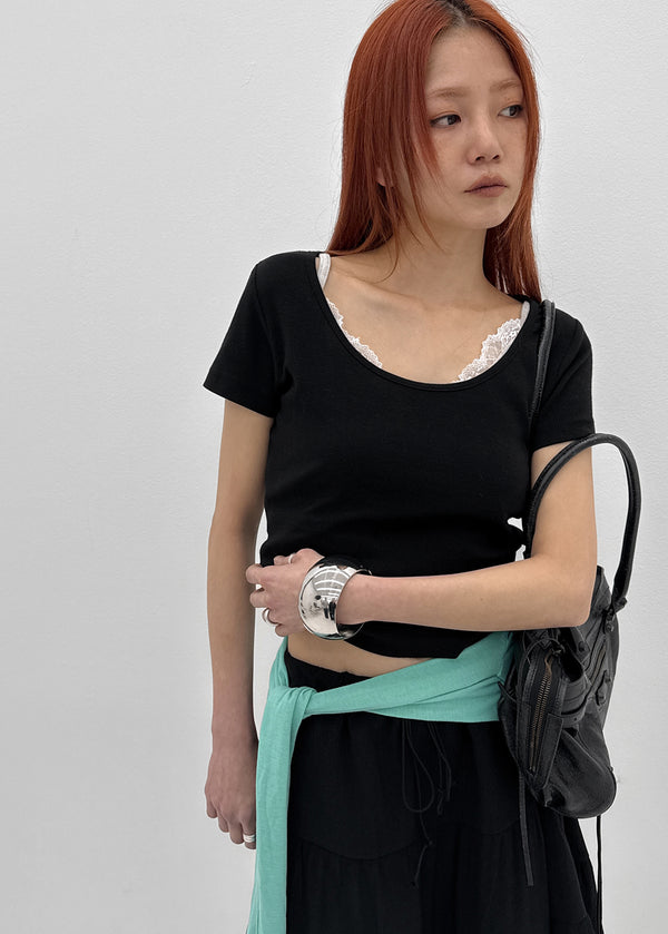 [MADE] Edina Wide U-Neck Short-Sleeve Tee