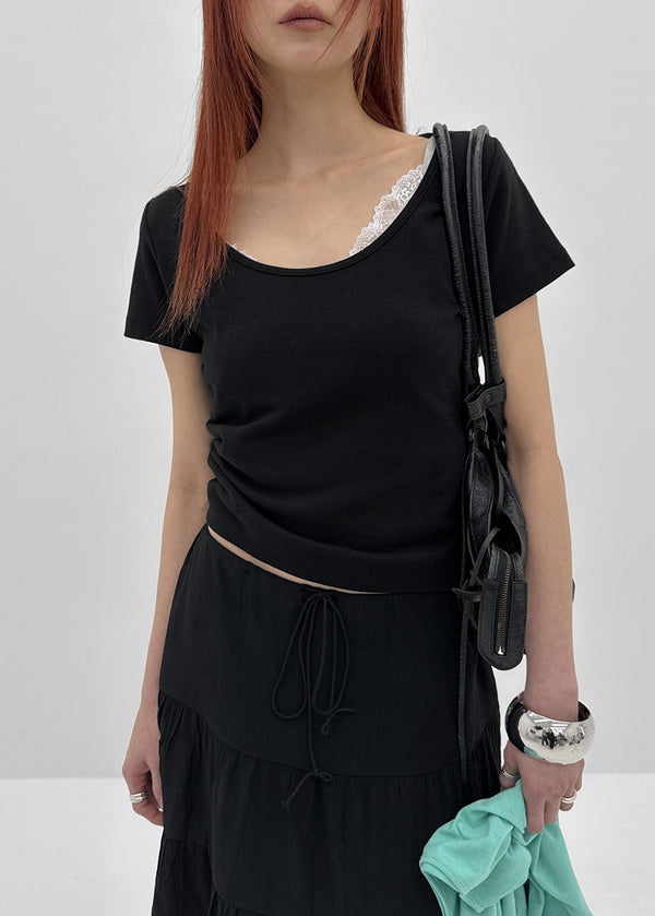 [MADE] Edina Wide U-Neck Short-Sleeve Tee