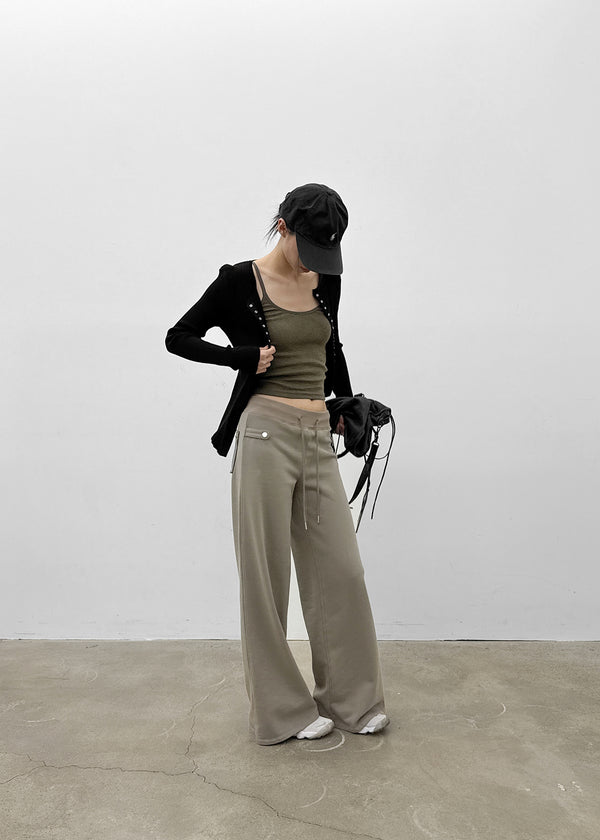 [MADE] Kihi Buckle Straight Banded Pants