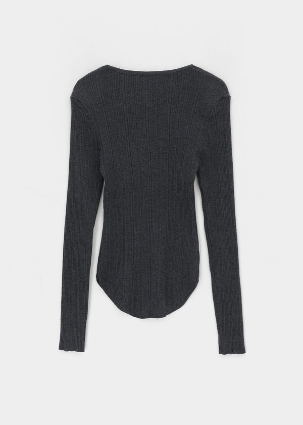 Baent Snap Button Rounding Slim Cardigan