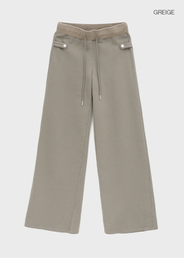 [MADE] Kihi Buckle Straight Banded Pants