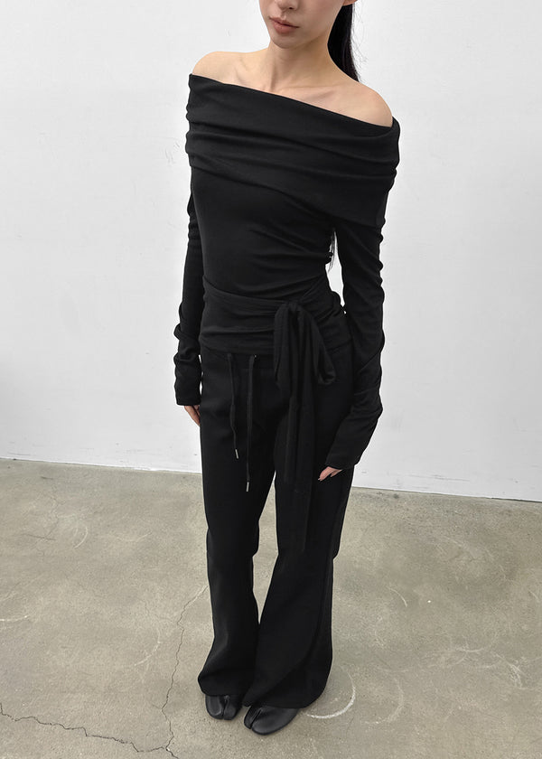 [MADE] Yelty Off-Shoulder Strap Long-Sleeve Tee