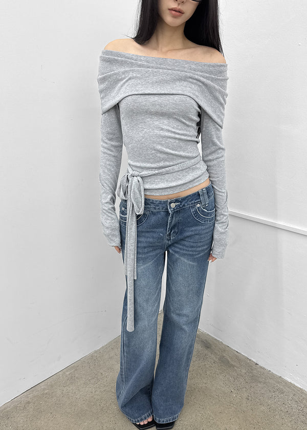 Pel Low-waist Bootcut Denim Pants