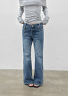 Pel Low-waist Bootcut Denim Pants