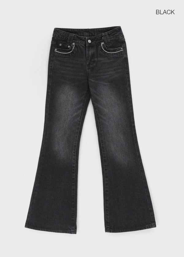 Pel Low-waist Bootcut Denim Pants