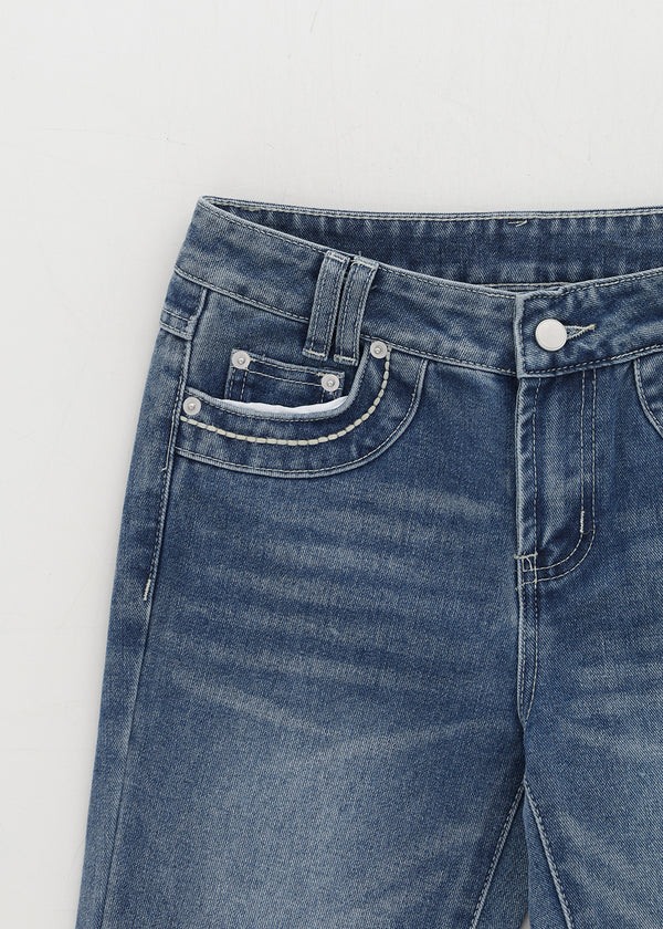Pel Low-waist Bootcut Denim Pants