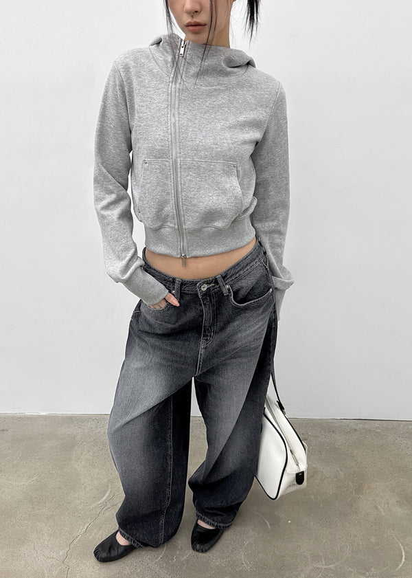 Furat cut wide balloon denim pants