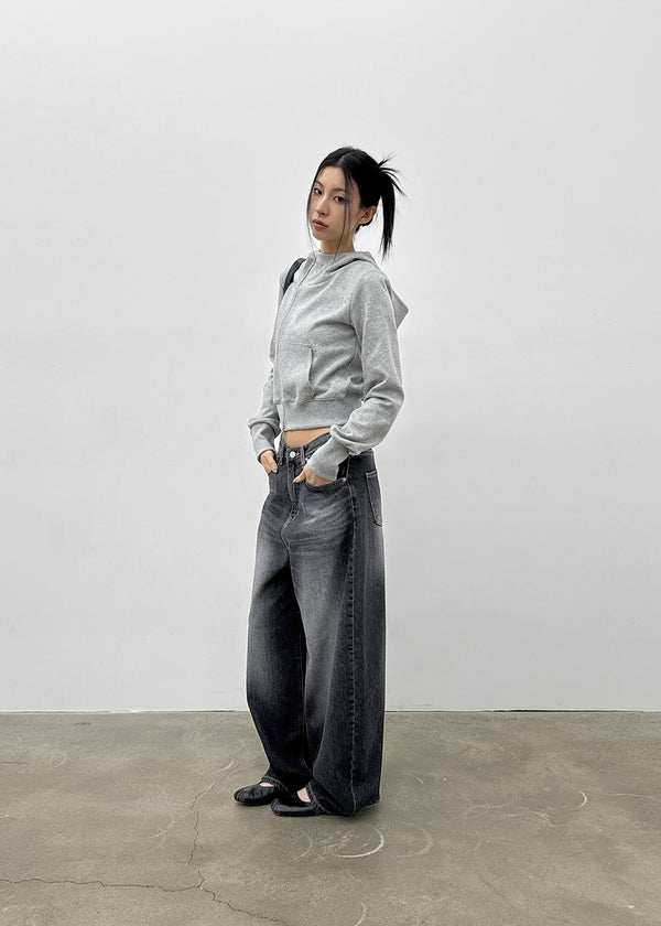 Furat cut wide balloon denim pants