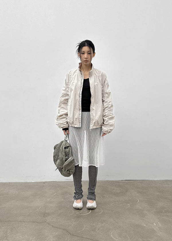 (UNISEX) Bracken Shirring Two-way Nylon Jumper