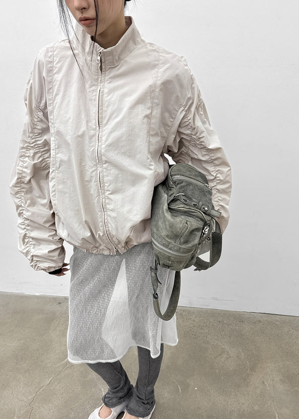 (UNISEX) Bracken Shirring Two-way Nylon Jumper