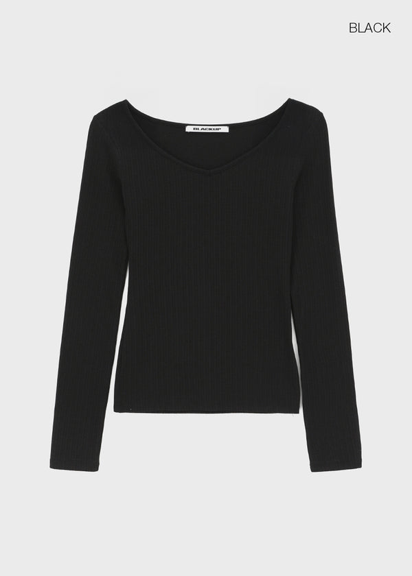 [MADE] Rutic V-neck Long-sleeved T-shirt