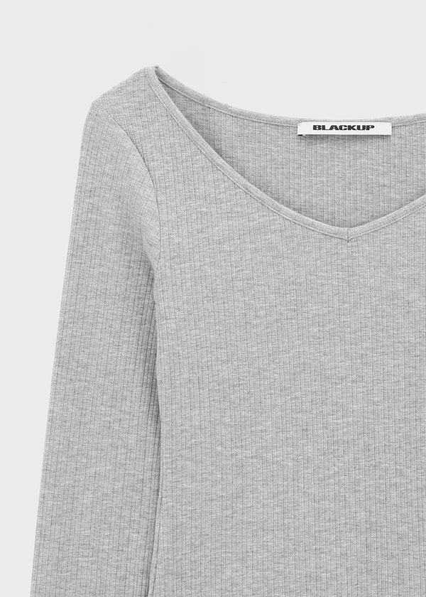 [MADE] Rutic V-neck Long-sleeved T-shirt