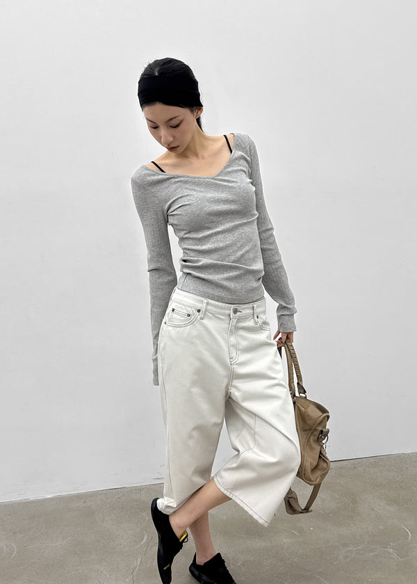 [MADE] Rutic V-neck Long-sleeved T-shirt