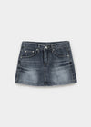 Lecan Low-waist Denim Miniskirt