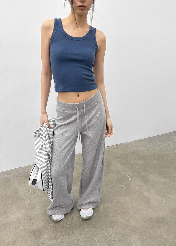 Bescom Crop Ribbed Sleeveless