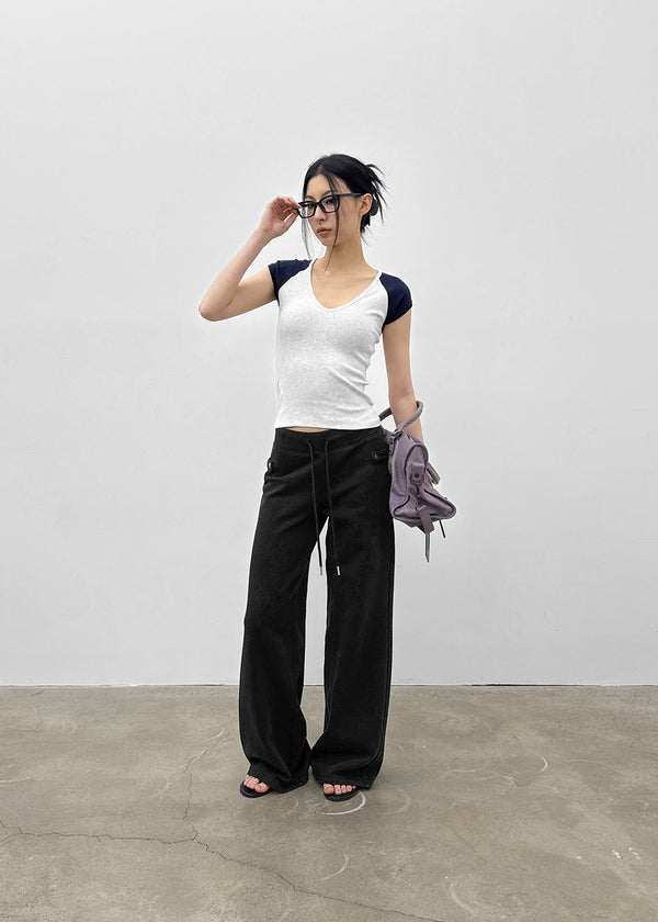 [MADE] Kihi Buckle Straight Banded Pants