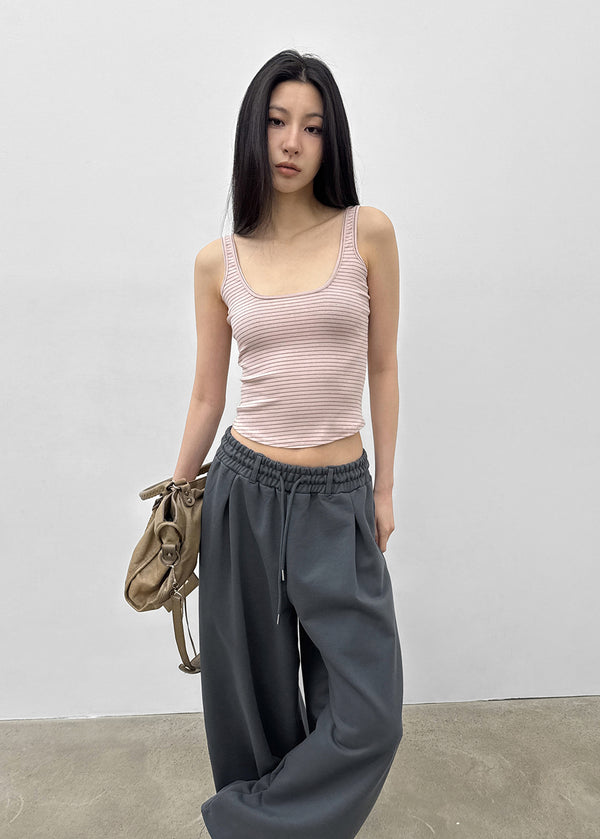 Poise Stripe Square Neck Sleeveless