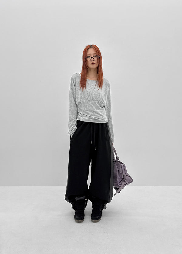 [MADE] Wirano Color-Block Wide Banded Pants