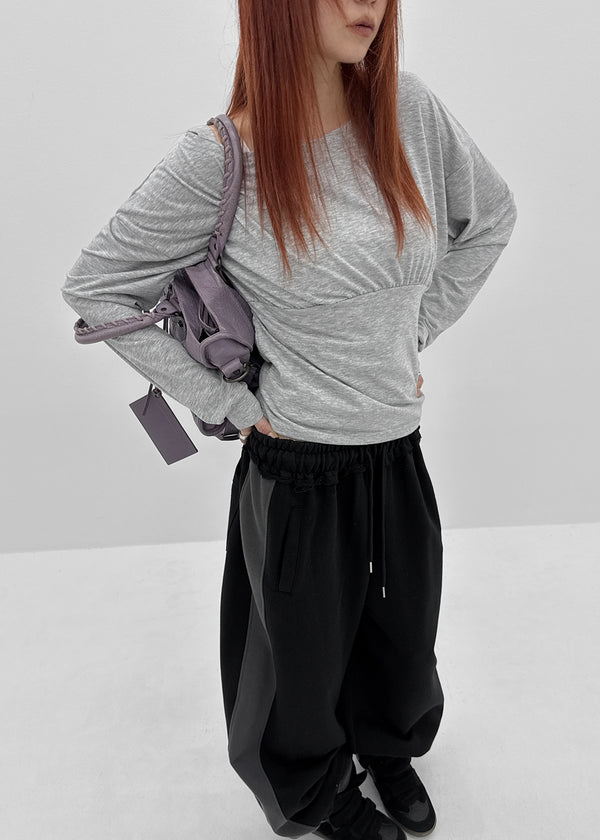 [MADE] Wirano Color-Block Wide Banded Pants